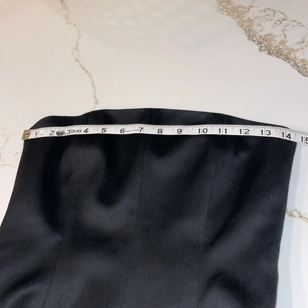 J Crew Tuxedo Elegant Black Wool Strapless Dress | 2